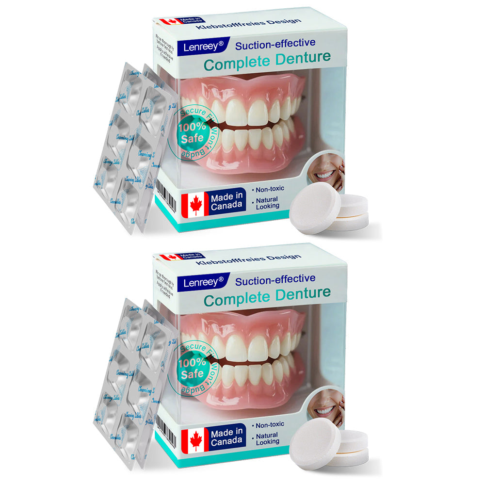✅ Made and Shipped from Canada | 𝗟𝗲𝗻𝗿𝗲𝗲𝘆® Suction-fit Complete Denture 🍀