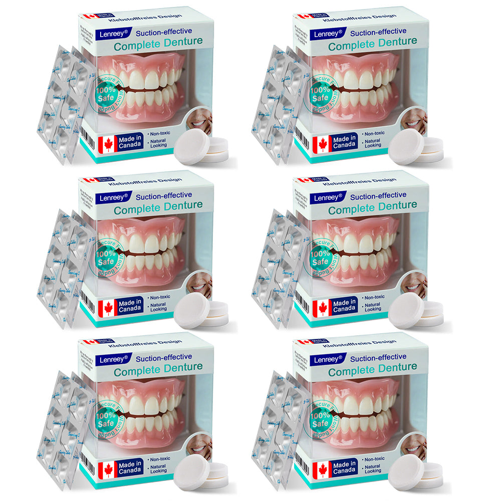 ✅ Made and Shipped from Canada | 𝗟𝗲𝗻𝗿𝗲𝗲𝘆® Suction-fit Complete Denture 🍀