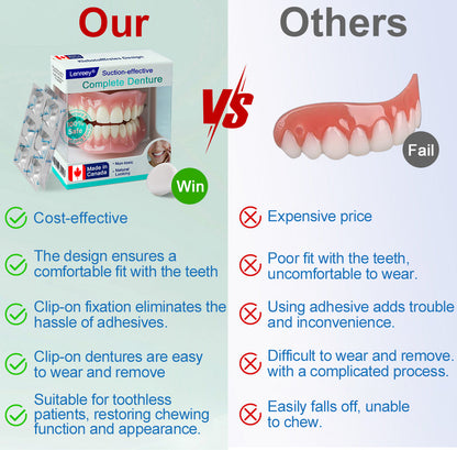 ✅ Made and Shipped from Canada | 𝗟𝗲𝗻𝗿𝗲𝗲𝘆® Suction-fit Complete Denture 🍀
